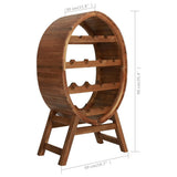 Wine Rack 13 Bottles Solid Acacia Wood - Rear View
