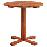 Bistro Table 70x70 cm Solid Acacia Wood - Front View