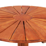 Bistro Table 70x70 cm Solid Acacia Wood - Top-Down View