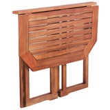 2 Piece Bistro Set Solid Acacia Wood - Top-Down View