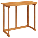 Bistro Table 90x50x75 cm Solid Acacia Wood - Front View