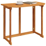 Bistro Table 90x50x75 cm Solid Acacia Wood - Side View