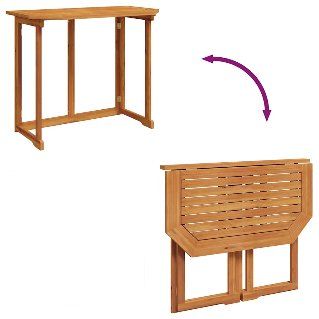 Bistro Table 90x50x75 cm Solid Acacia Wood