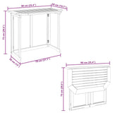 Bistro Table 90x50x75 cm Solid Acacia Wood - Extra Image