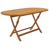 7 Piece Folding Outdoor Dining Set Solid Acacia Wood - 45-Degree Angle