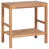 Bathroom Vanity Cabinet Solid Teak 74x45x75 cm - Front View