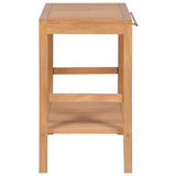 Bathroom Vanity Cabinet Solid Teak 74x45x75 cm - Top-Down View