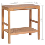 Bathroom Vanity Cabinet Solid Teak 74x45x75 cm - Extra Image