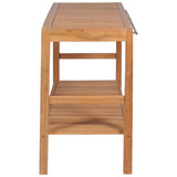 Bathroom Vanity Cabinet Solid Teak 132x45x75 cm - Top-Down View