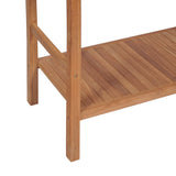Bathroom Vanity Cabinet Solid Teak 132x45x75 cm - Rear View