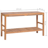 Bathroom Vanity Cabinet Solid Teak 132x45x75 cm - Extra Image
