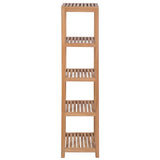 4-Tier Bathroom Storage Rack Solid Teak 42x42x165 cm - Front View