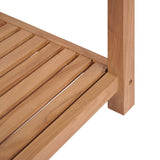 4-Tier Bathroom Storage Rack Solid Teak 42x42x165 cm - 45-Degree Angle