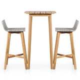 3 Piece Bar Set Solid Acacia Wood
