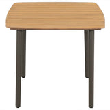 Garden Table 80x80x72cm Solid Acacia Wood and Steel