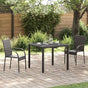 Stackable Outdoor Chairs 2 pcs Poly Rattan Brown