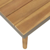 4 Piece Garden Lounge Set with Cushions Solid Acacia Wood Brown - Top-Down View