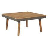 4 Piece Garden Lounge Set with Cushions Solid Acacia Wood Brown - 45-Degree Angle