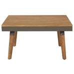 4 Piece Garden Lounge Set with Cushions Solid Acacia Wood Brown