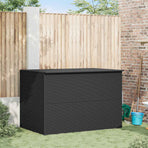 Garden Storage Box Black 150x100x100 cm Poly Rattan