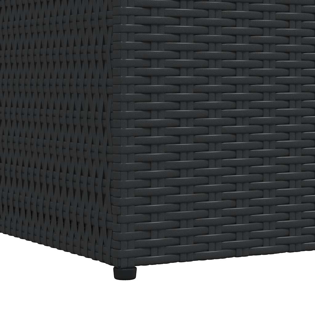 Garden Storage Box Black 150x100x100 cm Poly Rattan