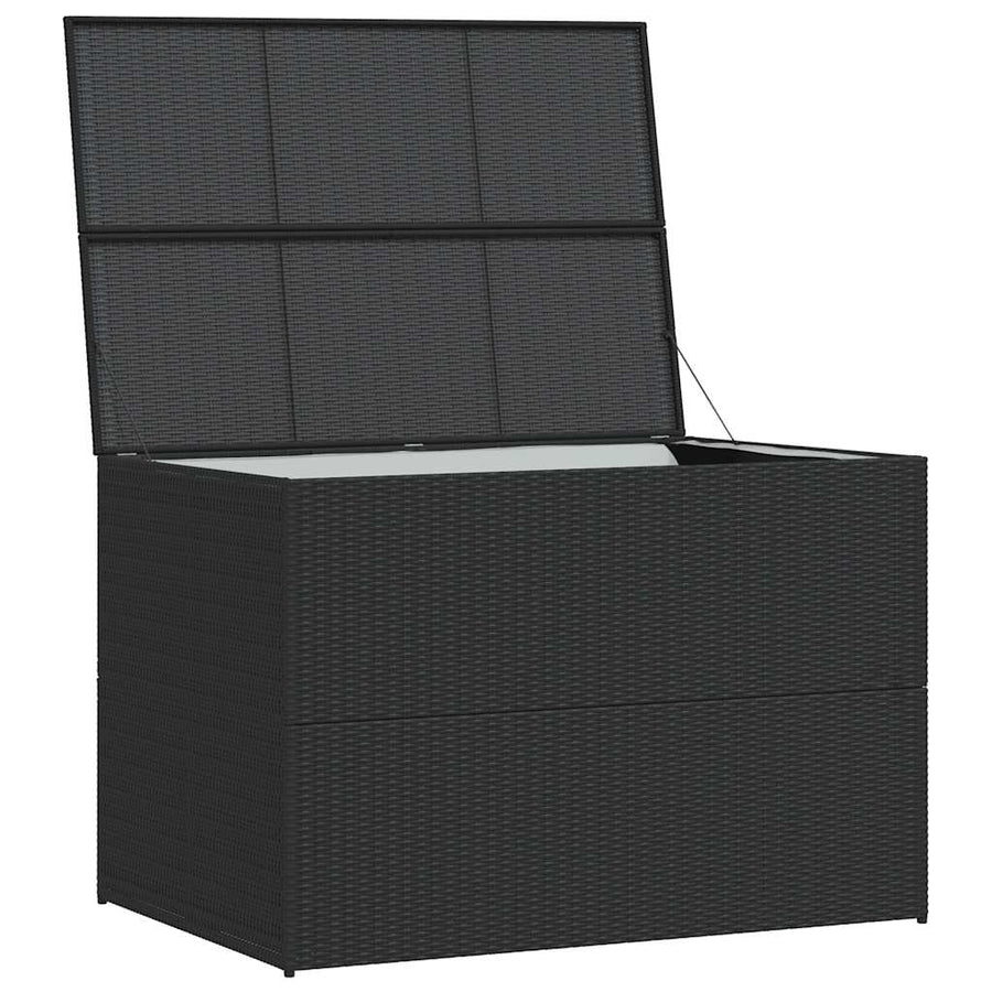 Garden Storage Box Black 150x100x100 cm Poly Rattan