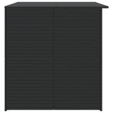 Garden Storage Box Black 150x100x100 cm Poly Rattan - Close-Up Angle