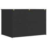 Garden Storage Box Black 150x100x100 cm Poly Rattan - Low Angle