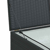 Garden Storage Box Black 150x100x100 cm Poly Rattan