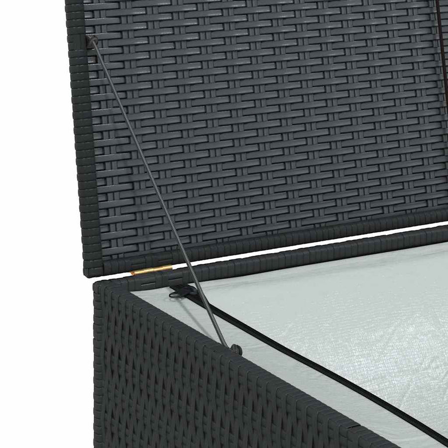 Garden Storage Box Black 150x100x100 cm Poly Rattan