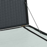 Garden Storage Box Black 150x100x100 cm Poly Rattan - Extra Image