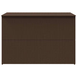 Garden Storage Box Brown 150x100x100 cm Poly Rattan - Rear View
