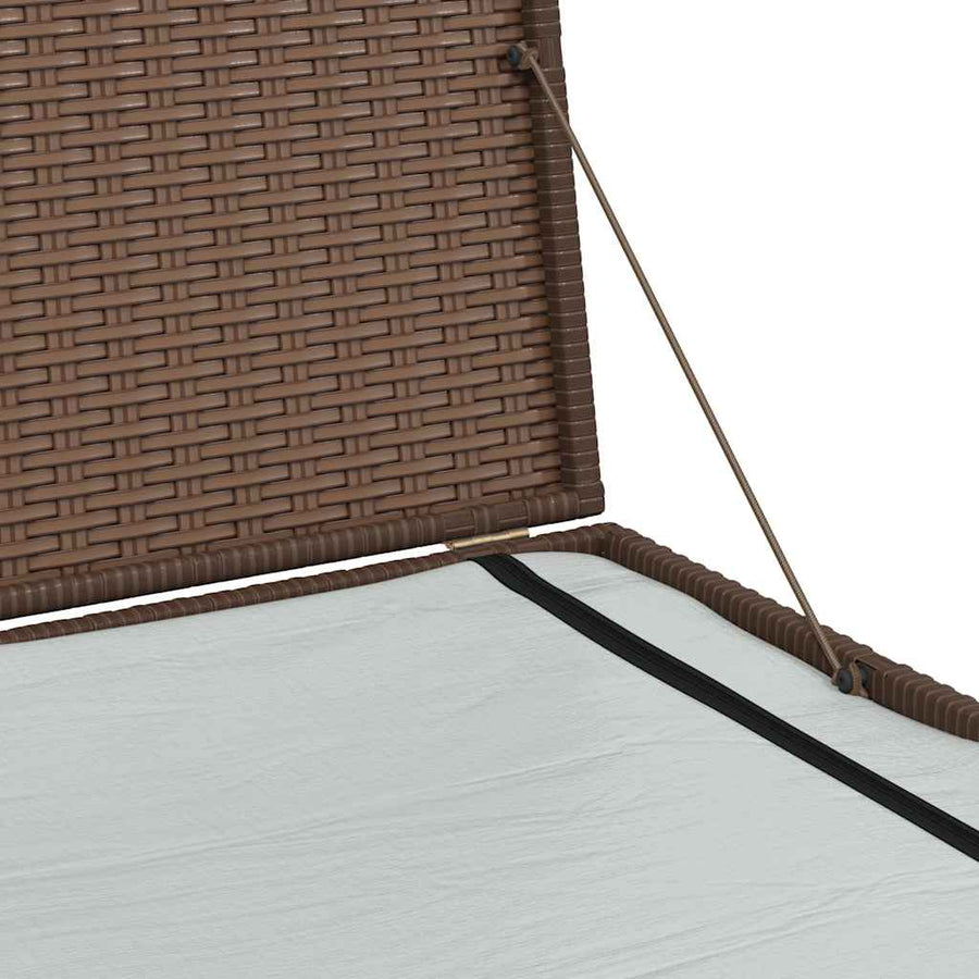 Garden Storage Box Brown 150x100x100 cm Poly Rattan