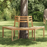 Tree Bench Half-hexagonal 160 cm Solid Acacia Wood - Side View