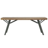 Garden Bench 120 cm Solid Acacia Wood - Front View
