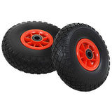 Sack Truck Wheels 2 pcs Solid PU 3.00-4 - Front View