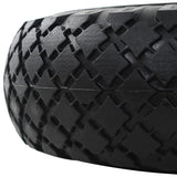 Sack Truck Wheels 2 pcs Solid PU 3.00-4 - Top-Down View