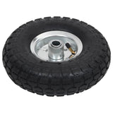 Sack Truck Wheels 2 pcs Rubber 4.10/3.50-4 - Front View