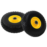 Sack Truck Wheels 2 pcs Solid PU 3.00-4 - Front View