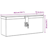 Aluminium Box 48.5x14x20 cm Silver - Low Angle