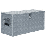 Aluminium Box 80x30x35 cm Silver - Front View