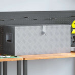 Aluminium Box 80x30x35 cm Silver