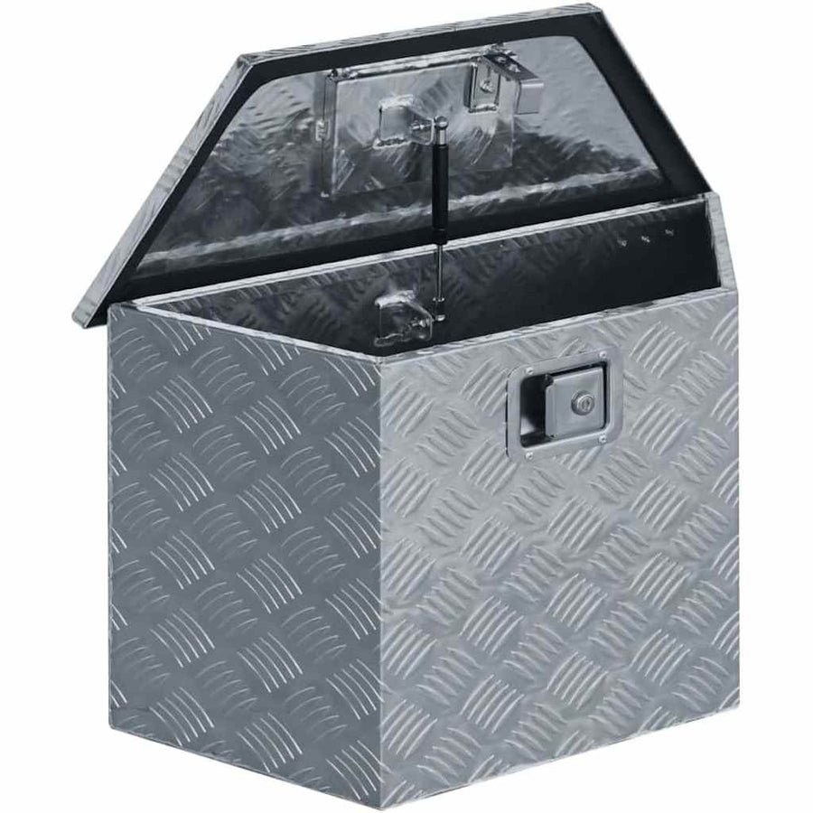 Aluminium Box 70x24x42 cm Trapezoid Silver