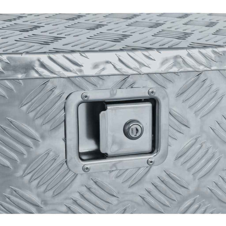 Aluminium Box 70x24x42 cm Trapezoid Silver