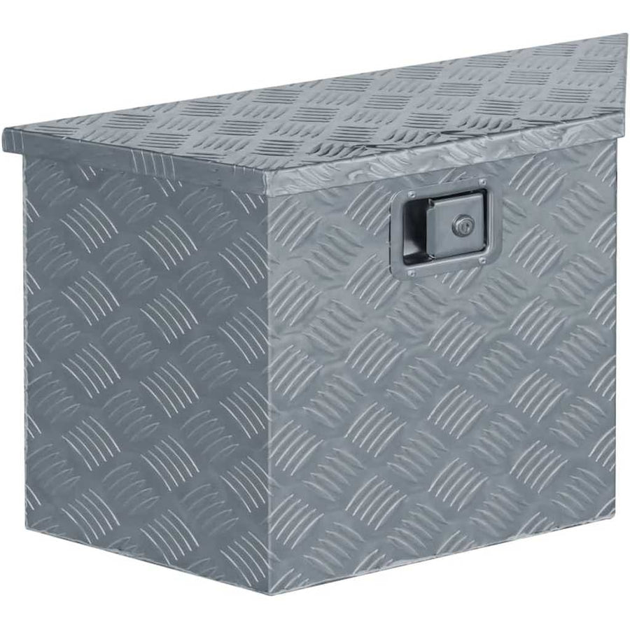 Aluminium Box 70x24x42 cm Trapezoid Silver