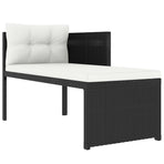 4 Piece Garden Lounge Set Poly Rattan Black