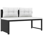 4 Piece Garden Lounge Set Poly Rattan Black