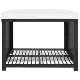 4 Piece Garden Lounge Set Poly Rattan Black