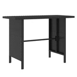 4 Piece Garden Lounge Set Poly Rattan Black