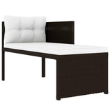 4 Piece Garden Lounge Set Poly Rattan Brown